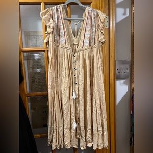 Free people boho tie dress